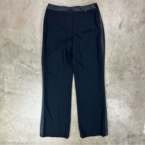 Vintage Lauren by Ralph Lauren black wool with satin side stripe pants